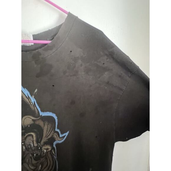 Vintage Beauty and the Beast Disney Graphic T-Shirt Distressed - Picture 3 of 16